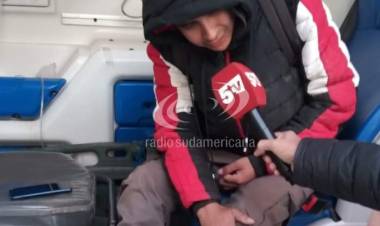 Fue chocado por un auto y se arrastró hasta un comercio para no ser robado