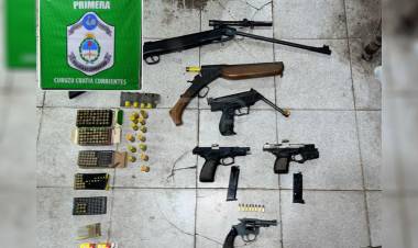 SECUESTRAN ARMAS Y AIRES COMPRIMIDOS EN UN ALLANAMIENTO
