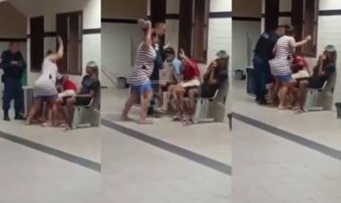 BRASIL | LO FUE A BUSCAR A LA COMISARÍA Y TERMINÓ A LOS CHANCLETAZOS