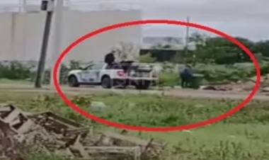 CORRIENTES | POLICÍAS TIRANDO BASURA: ESCÁNDALO EN EL EXHIPÓDROMO
