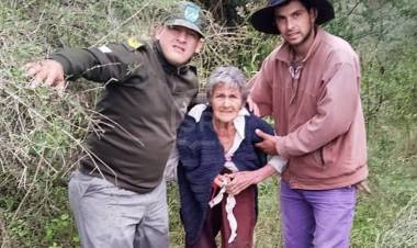 ENCONTRARON SANA Y SALVA A UNA ABUELA DE 93 AÑOS EN GOYA