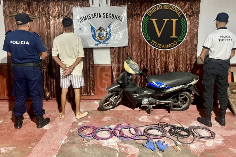DEMORAN A JOVEN CUANDO ROBABA CABLES DEL ALUMBRADO PÚBLICO EN ITUZAINGÓ