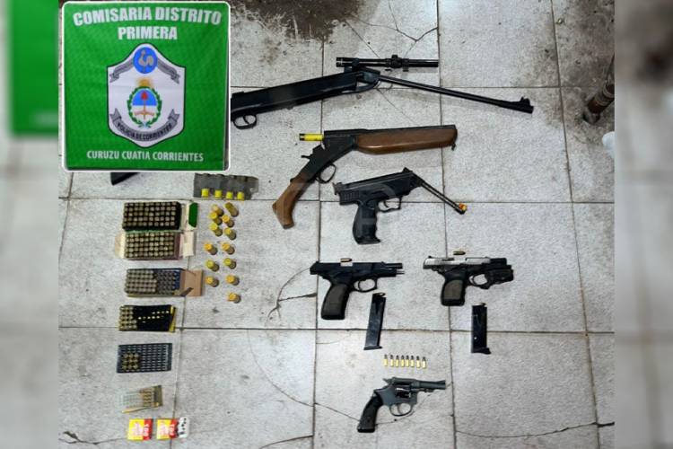 SECUESTRAN ARMAS Y AIRES COMPRIMIDOS EN UN ALLANAMIENTO